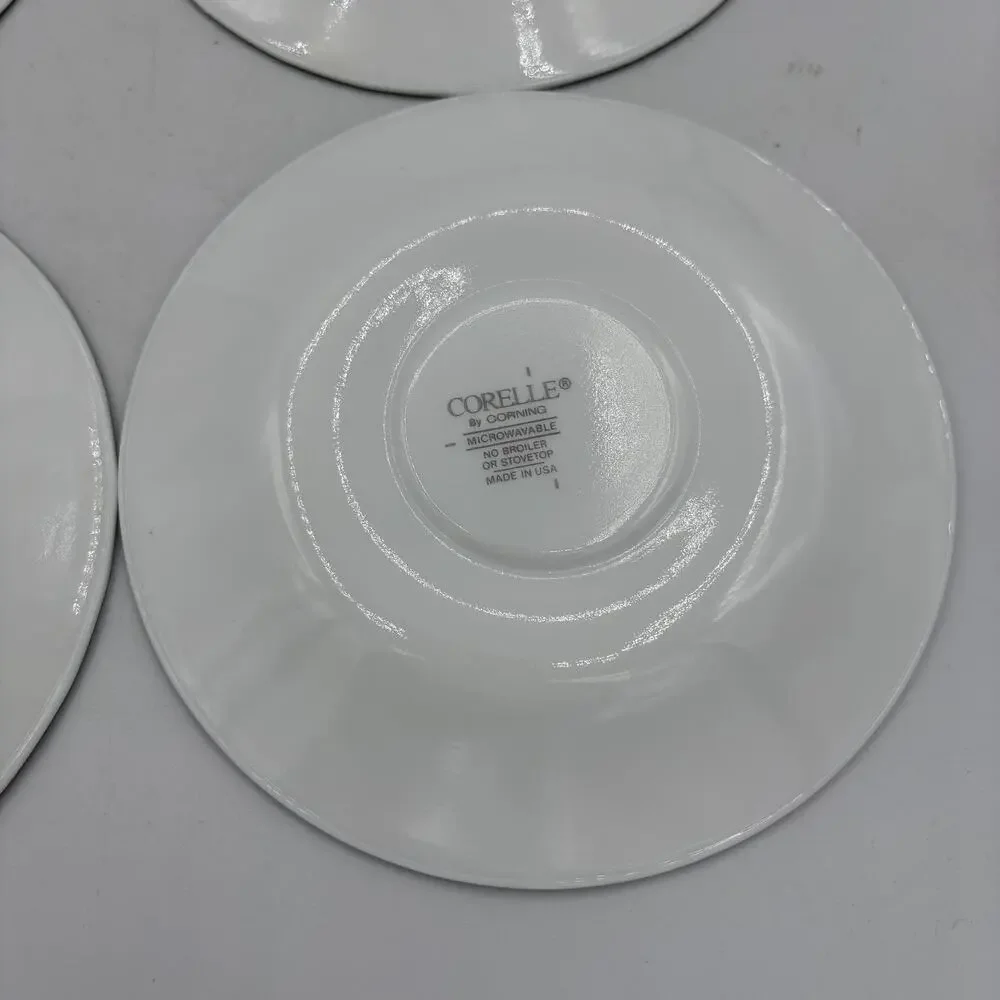 Vintage Corelle‎ Corning Saucer Plates Callaway Ivy Swirl Rim 6.25